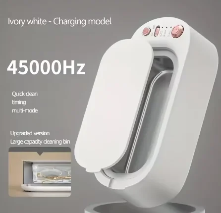 USB Rechargeable High-Frequency Vibration Eyeglass Cleaner withDigital Display - Portable Deep Cleaning for Glasses