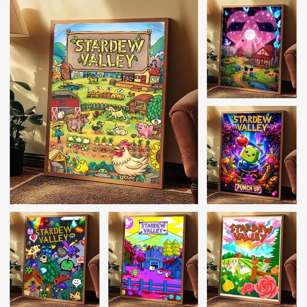 game Stardew Valley Poster Aesthetic Wall Art Print for Living Room Bedroom Study Office Café Home Decor Stylish Gift