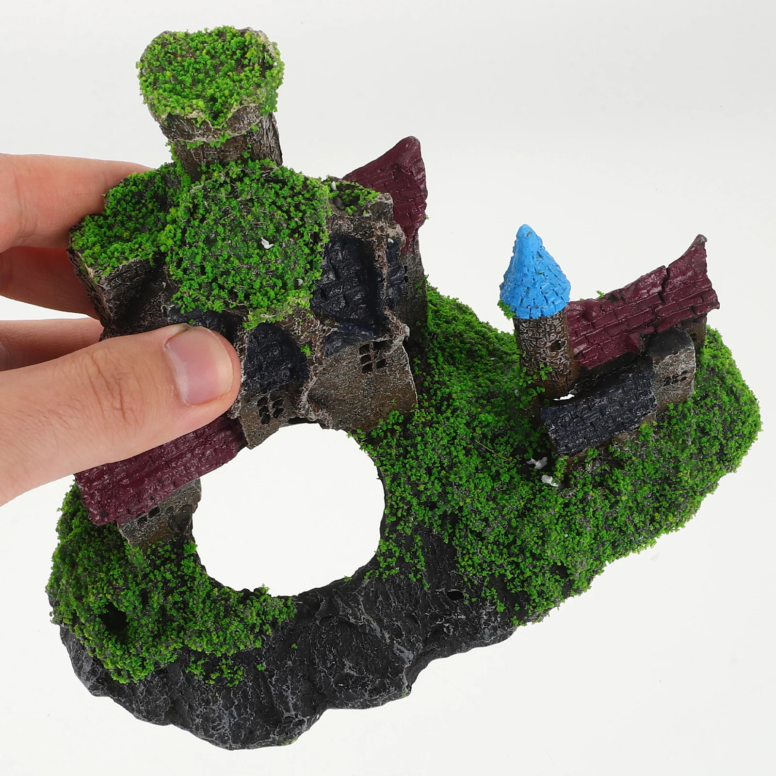 

Creative Fish Tank Resin Ancient Castle Decoration Aquarium Ornament Mini Statue Underwater Decor Landscape Castle For Aquarium