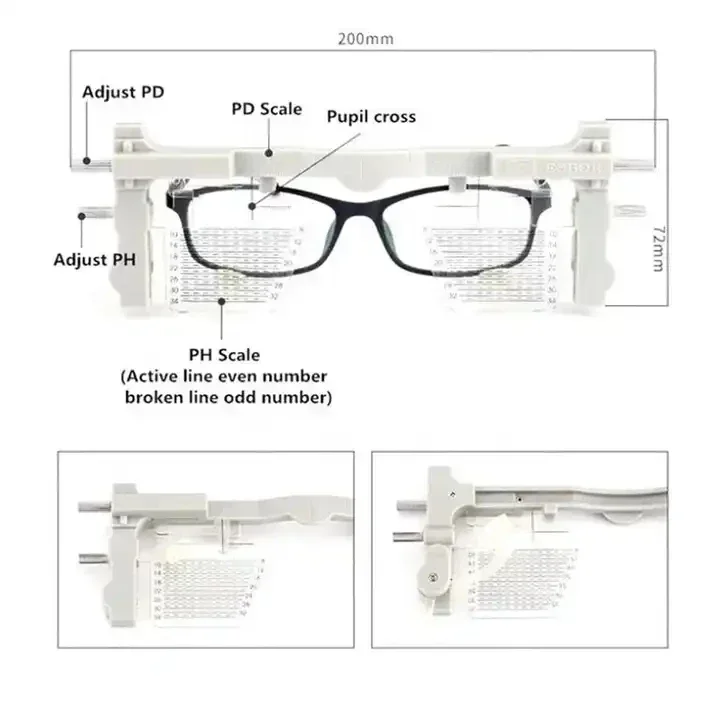 Optometry Instruments LY-9F Optical Eye Pupil distance meter and pupil height meter PD ruler