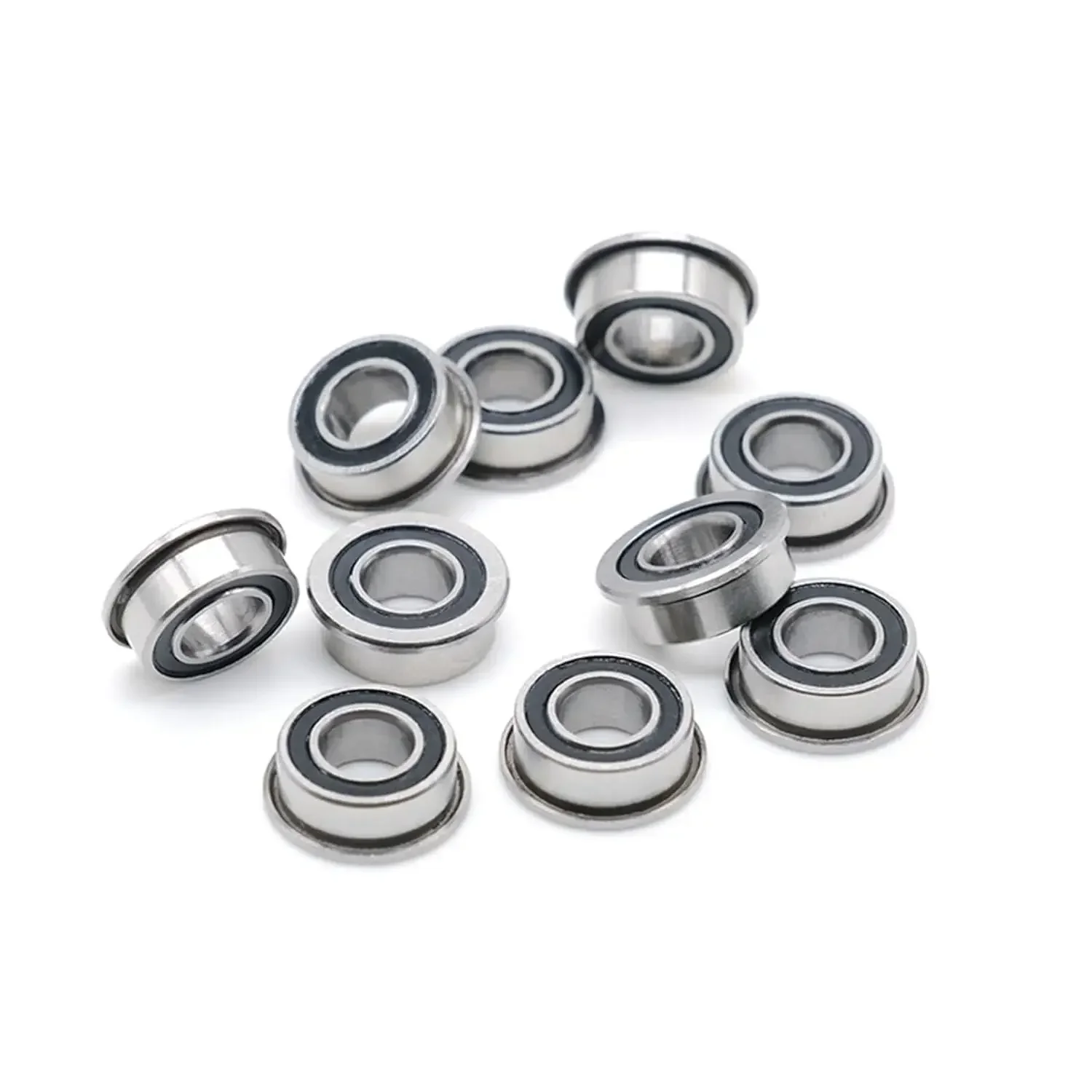 미니어처 크롬 플랜지 MF105RS 베어링, 깊은 홈 볼 베어링, 3D 프린터용 MF105-2RS, MF105 RS, 5x10x4mm, 10 개