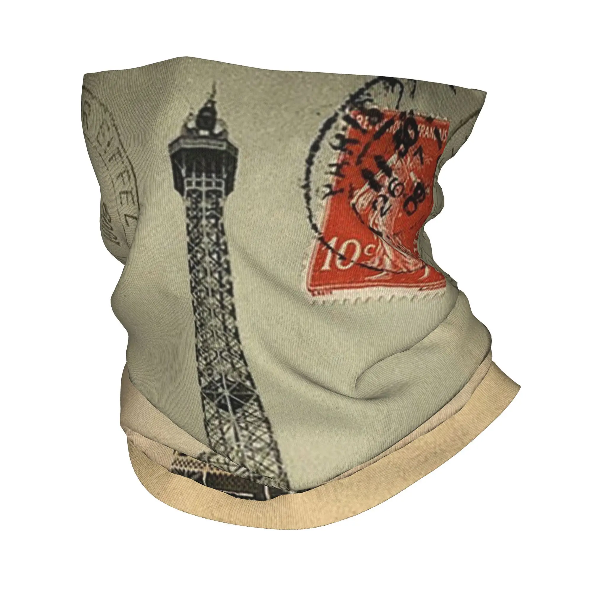 برج ايفل خمر الفرنسية بطاقة بريدية باندانا الرقبة الجراب مطبوعة التفاف قناع وشاح متعدد الاستخدام ركوب بالاكلافا