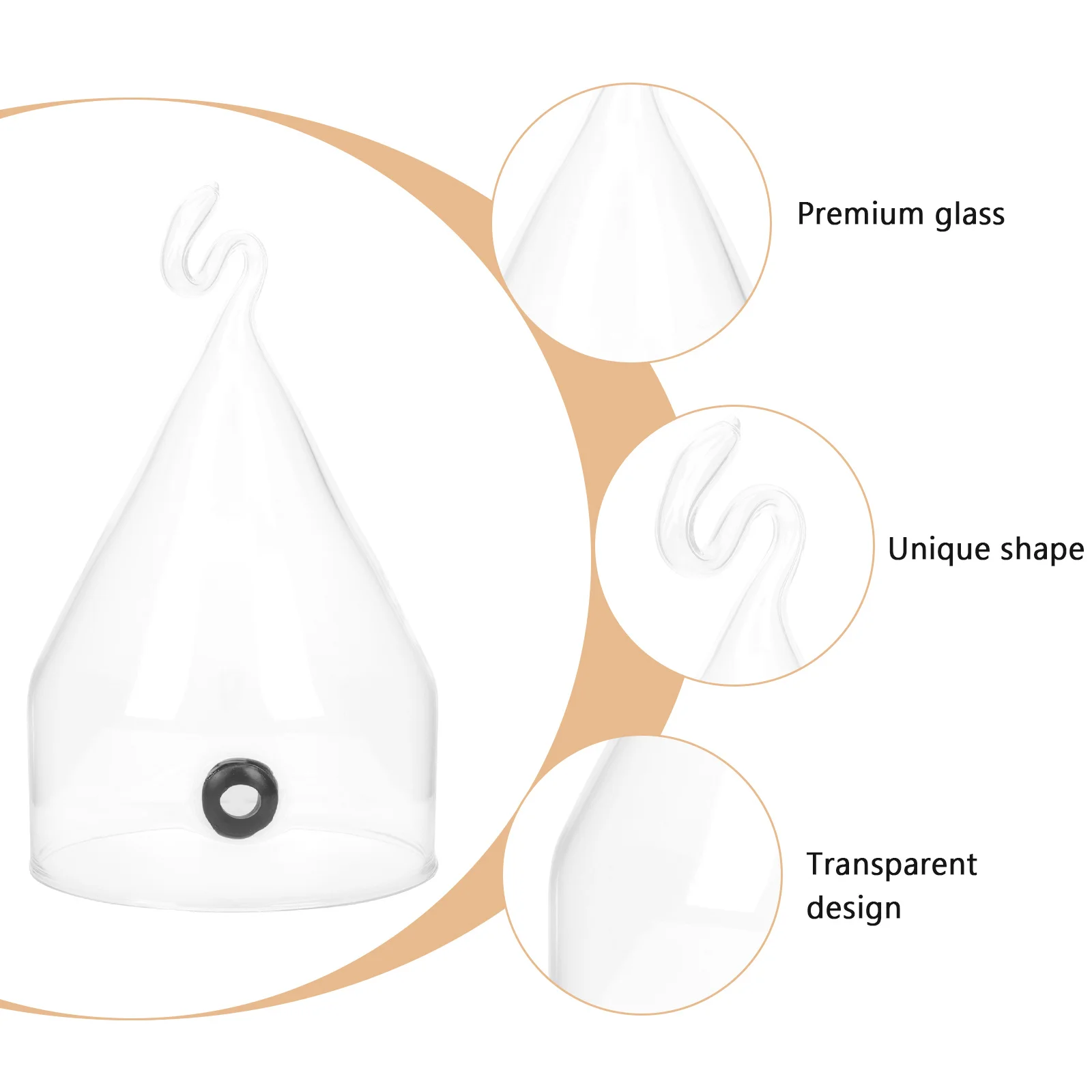 

1Pcs Smoke Glass Food Cover Heat Resistant Cake Bread Snack Cover Protective Tent for Kitchen Party Household Use
