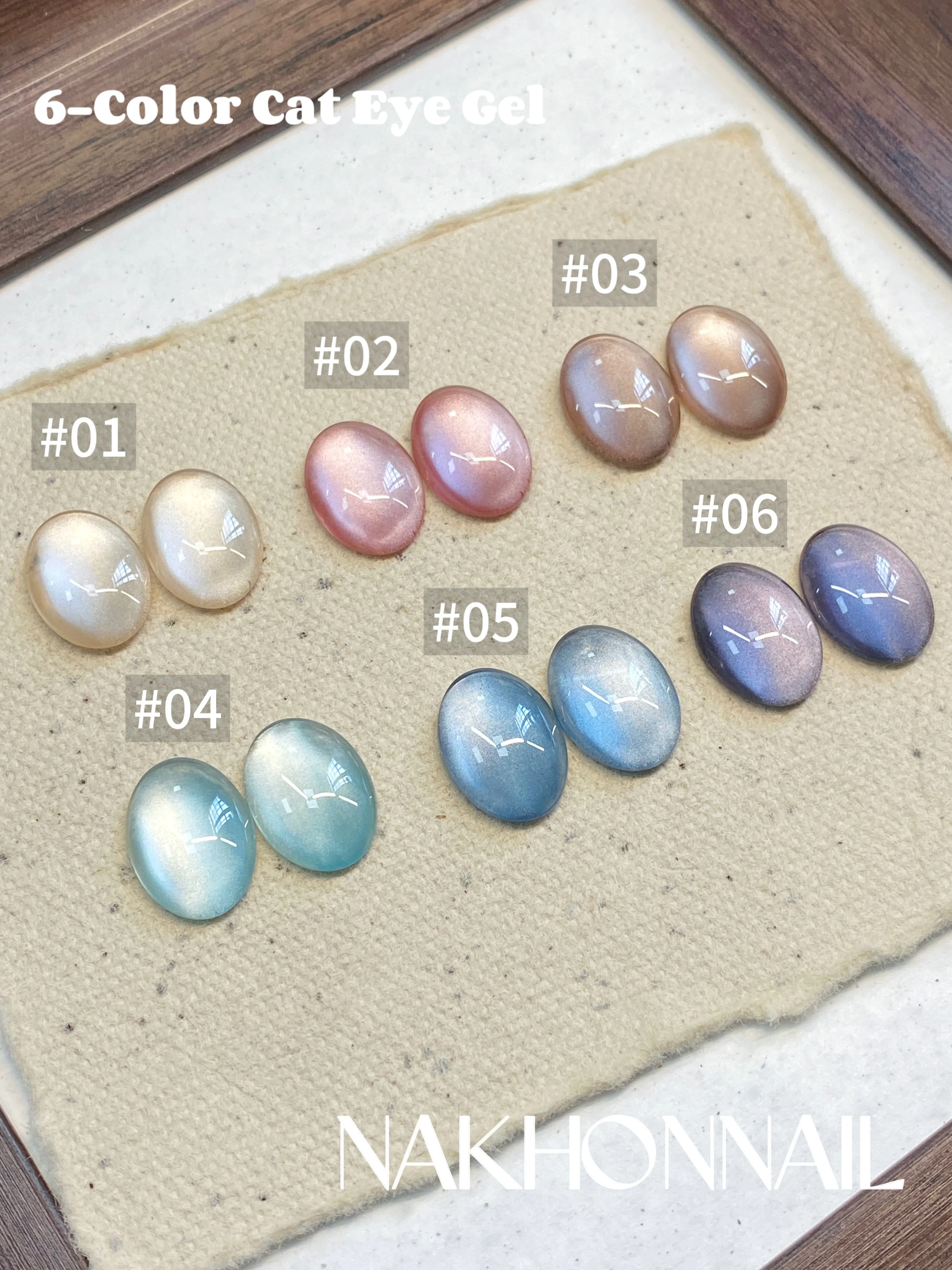 

NAKHONNAI Многоцветный 6 цветов Moonlight Cat Eye Набор гелей для ногтей Маникюрный салон 2025 Новая горячая распродажа Нетоксичный УФ-гель для дизайна ногтей оптом