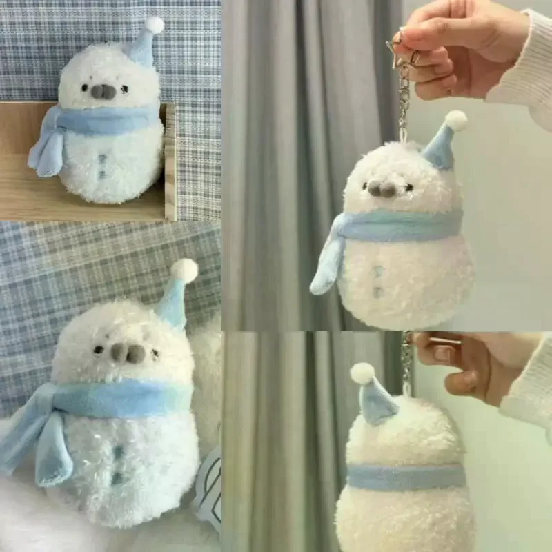 ตุ๊กตาแมวน้ำการ์ตูนน่ารัก ตุ๊กตาหิมะ ตุ๊กตาขนนุ่ม จี้ห้อยกระเป๋า แมวน้ำจำลอง ของตกแต่งกระเป๋าเป้ ของขวัญวันคริสต์มาส ของขวัญวันเกิด