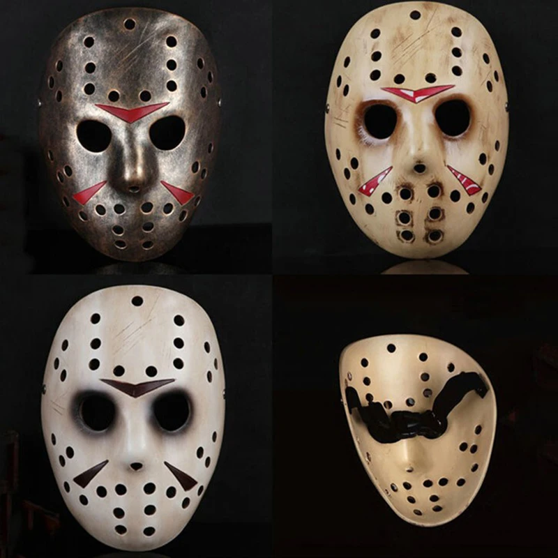 High-Grade Horror Resin Mask Freddy Jason Masquerade Halloween Party Cosplay Full Face Masks Collection Movie Adult Party Props