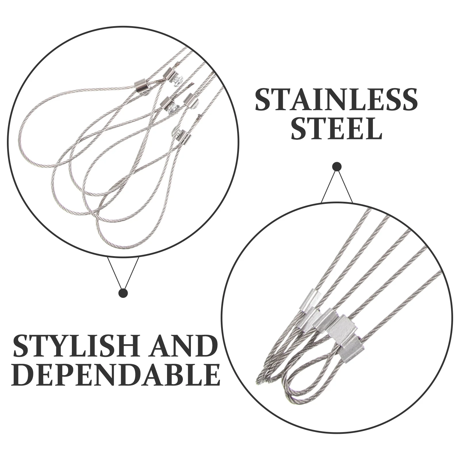 

5Pcs Rustproof Gate Latch Cable Pull Adjustable Steel Fence Lock for Outdoor Swing Gates Metal Wood Fencing Systems