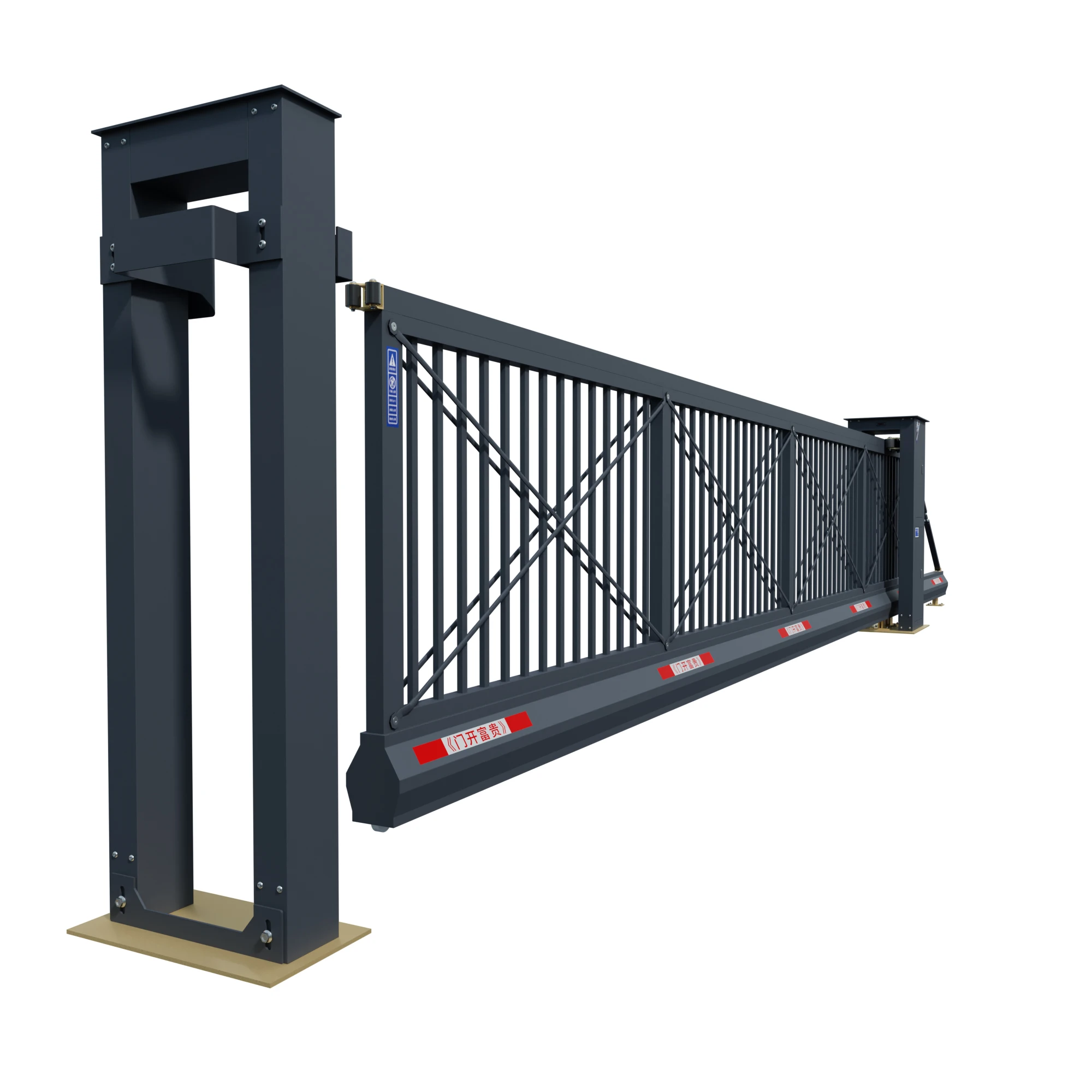 Factory Price Heavy Duty Aluminum Alloy Cantilever Floating Electric Driveway Doors Automatic Sliding Gate for HouseCustomizable
