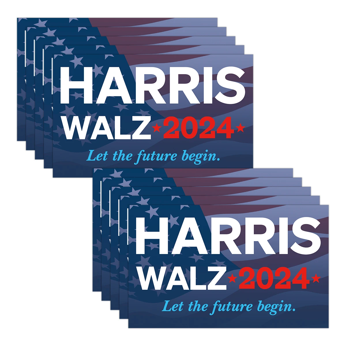 10pcs Harris Walz 2024 Stickers,President Kamala Harris Tim Walz 2024 Vote Bumper Decal,Waterproof Sticker for Car Bottle Laptop