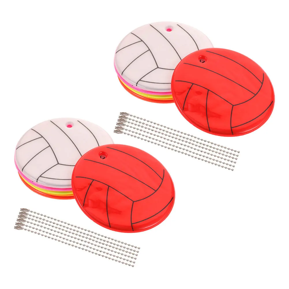 

12Pcs Volleyball Reflective Keychain Pendant Night Hiking Cycling Backpack Safety Reflector High Visibility Traffic