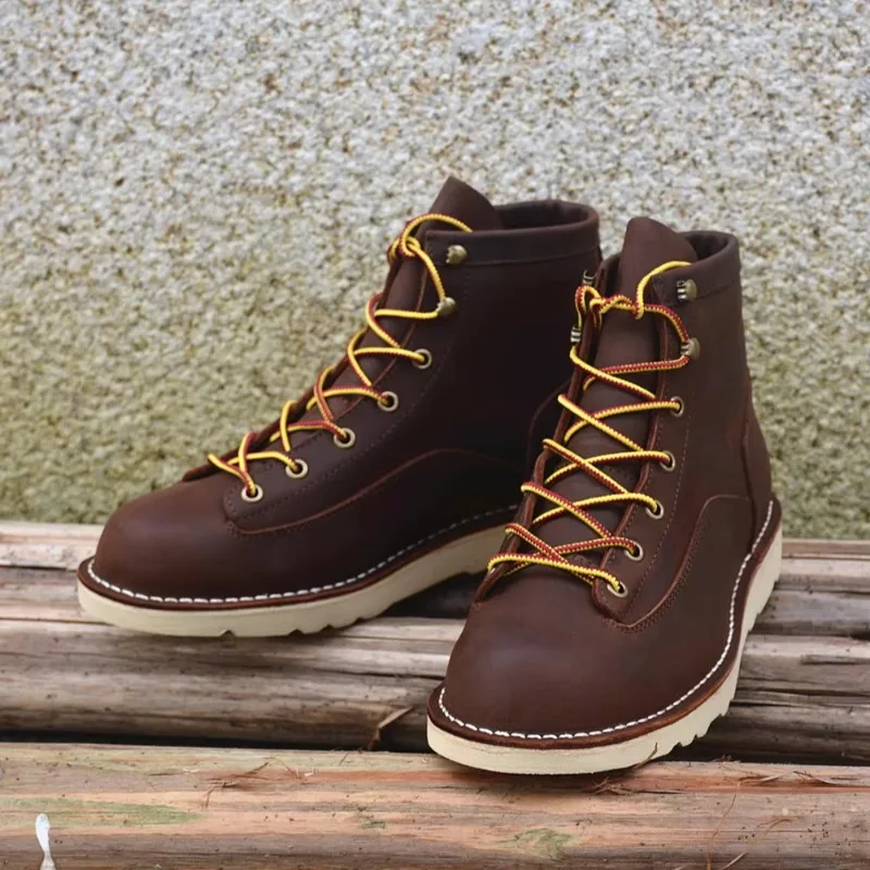 

Британские мужские ботинки на платформе из натуральной кожи на шнуровке, с толстой подошвой, повседневные, деловые, для работы, для верховой езды и мотоцикла