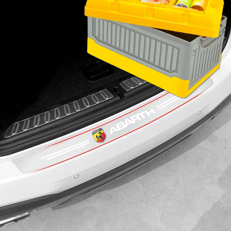 1pcs Car Rear Bumper Trunk Load Edge Protector Guard Trim Transparent Sticker For Abbas Abarth Punto 124 125 500 Stilo Ducato