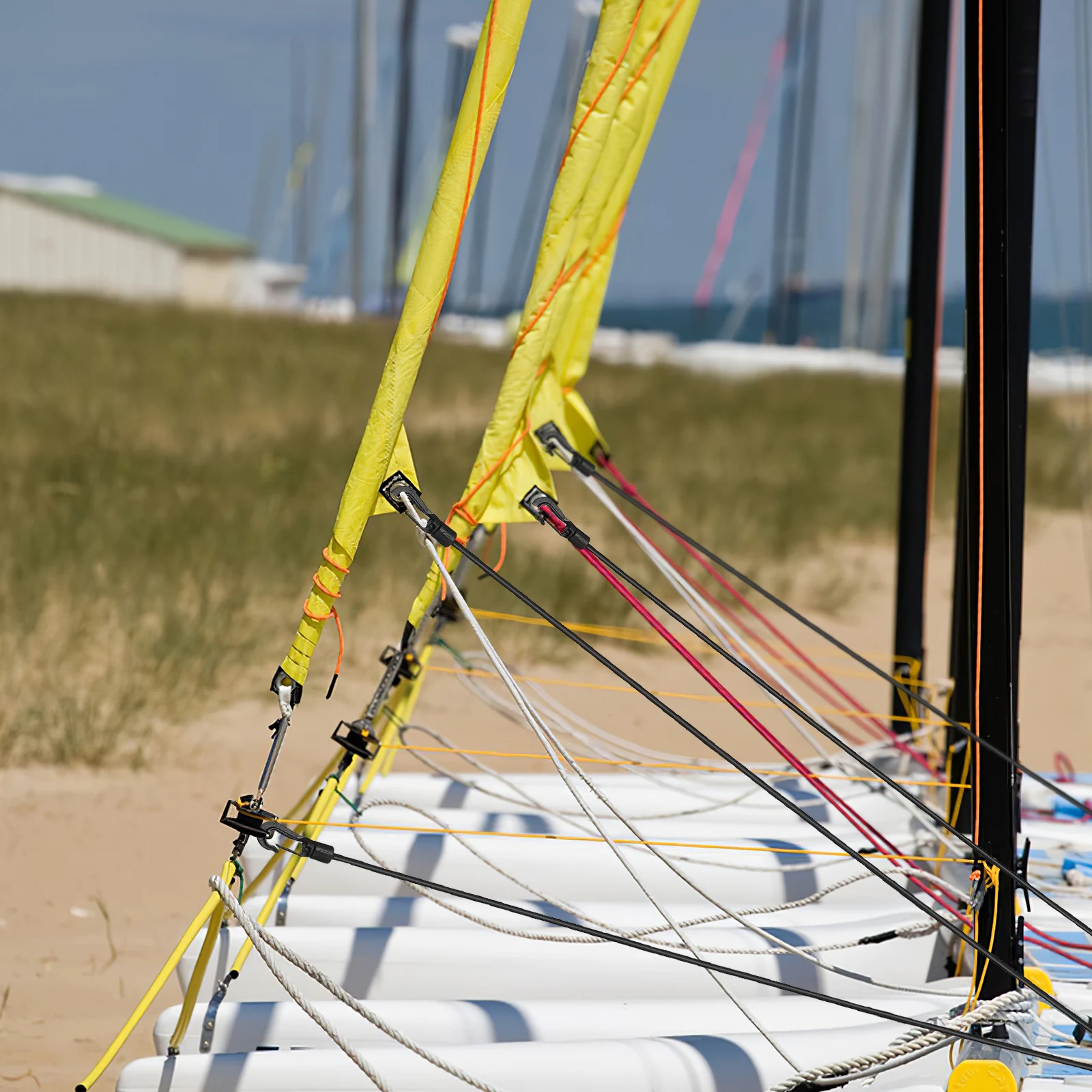 

Elastic Rope with Hooks Bungee Cord Set for Kayak Boat Camping Outdoor Gear Storage Heavy Duty Nylon Shock Absorption Feature