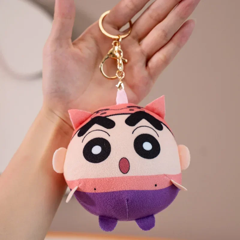 10 cm/3.93 pollici Crayon Shin Chan Portachiavi Anime Periferiche Cartoon Zaino Portamonete Accessori Ornamenti Giocattolo carino Regali per ragazze