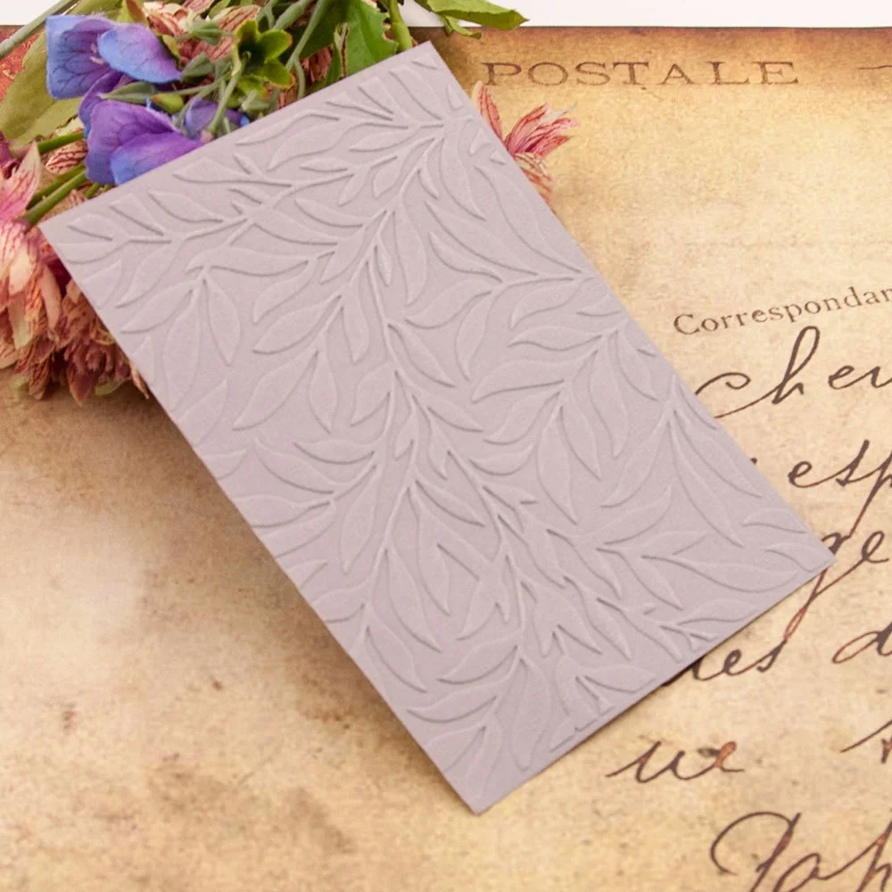 Leaves Branch Background Embossing Folder for Card Making Floral DIY Plastic Scrapbooking DIY Craft Decoration Template Mold