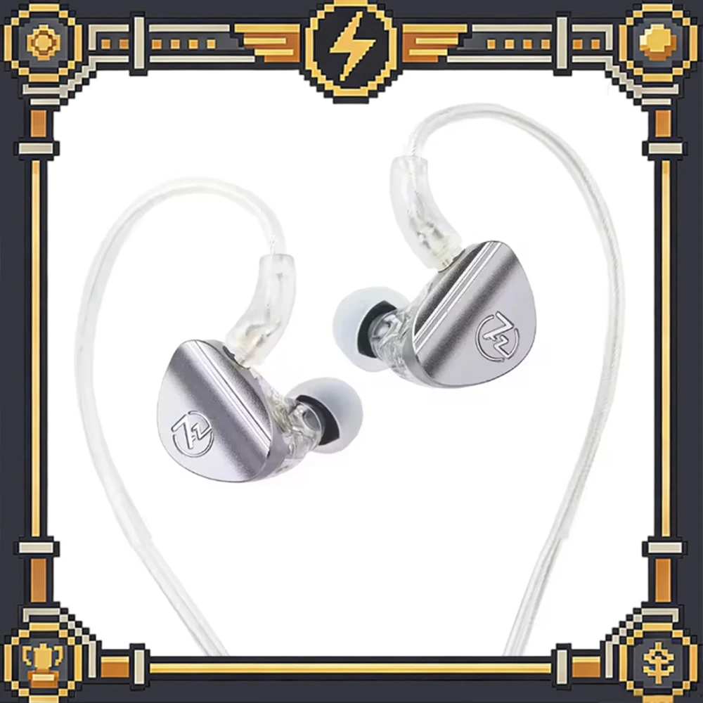 

Наушники 7HZ Sonus 1DD+1BA Hybrid IEM HiFi с отсоединяемым высококачественным посеребренным кабелем OCC для аудиофилов и музыкантов