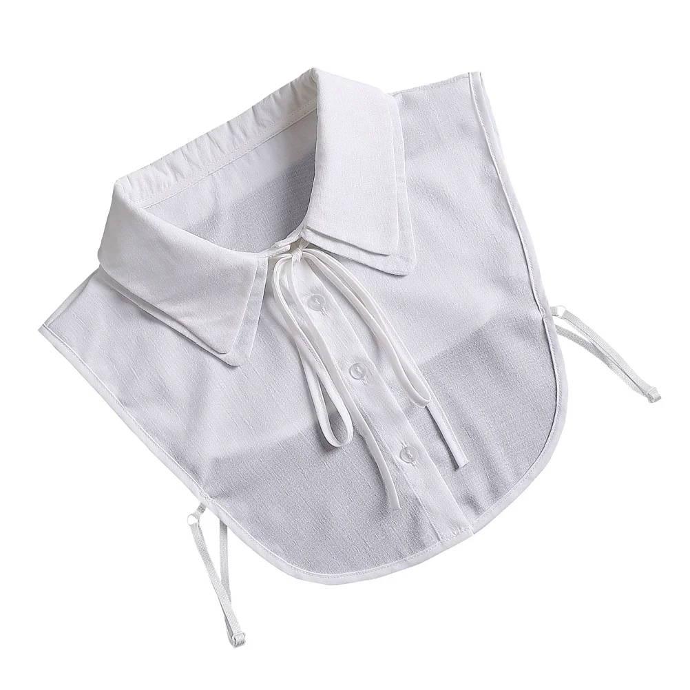 1 قطعة المرأة وهمية طوق قميص أبيض أنيق الشيفون كاذبة طوق الملابس التبعي المألوف الملابس الزخرفية لهجة #2