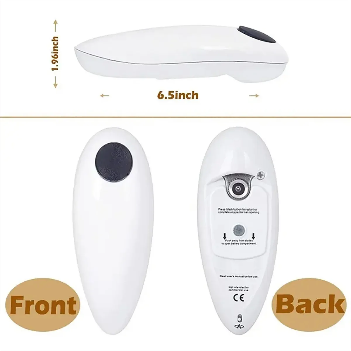 Electric Jar and Can Opener Automatic High-Power Hands-Free No Sharp Edges Kitchen Gadget image 2