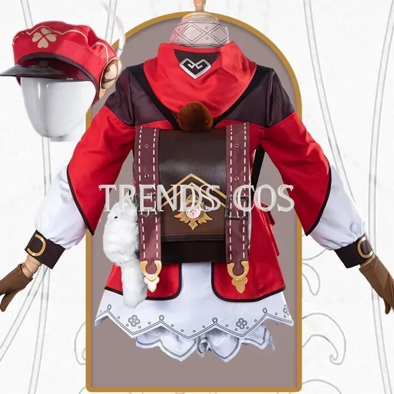 Novo 2025 cosplay traje dodoco peruca klee cosplay vestido mochila carnaval quadrinhos para crianças mulheres qaq3