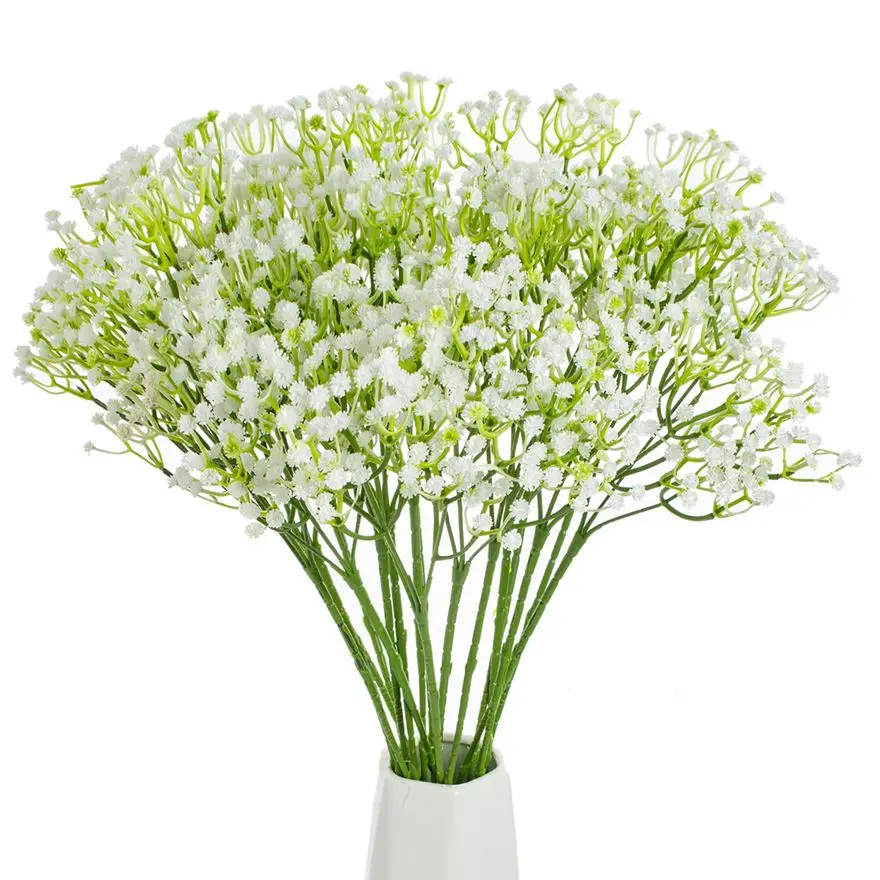 

Babysbreath Bouque Artificial Flowers For Wedding bride bouquet Home vase Christmas Garland Decoration DIY gift High Quality ins