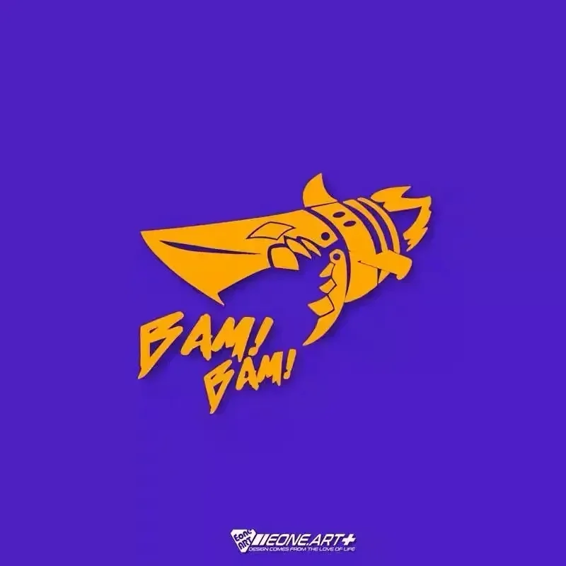 18cm X 15cm League of Legends Jinx Rocket Launcher BAM! Laser Reflective Stationery Sticker Waterproof Graffitt Decals for Car