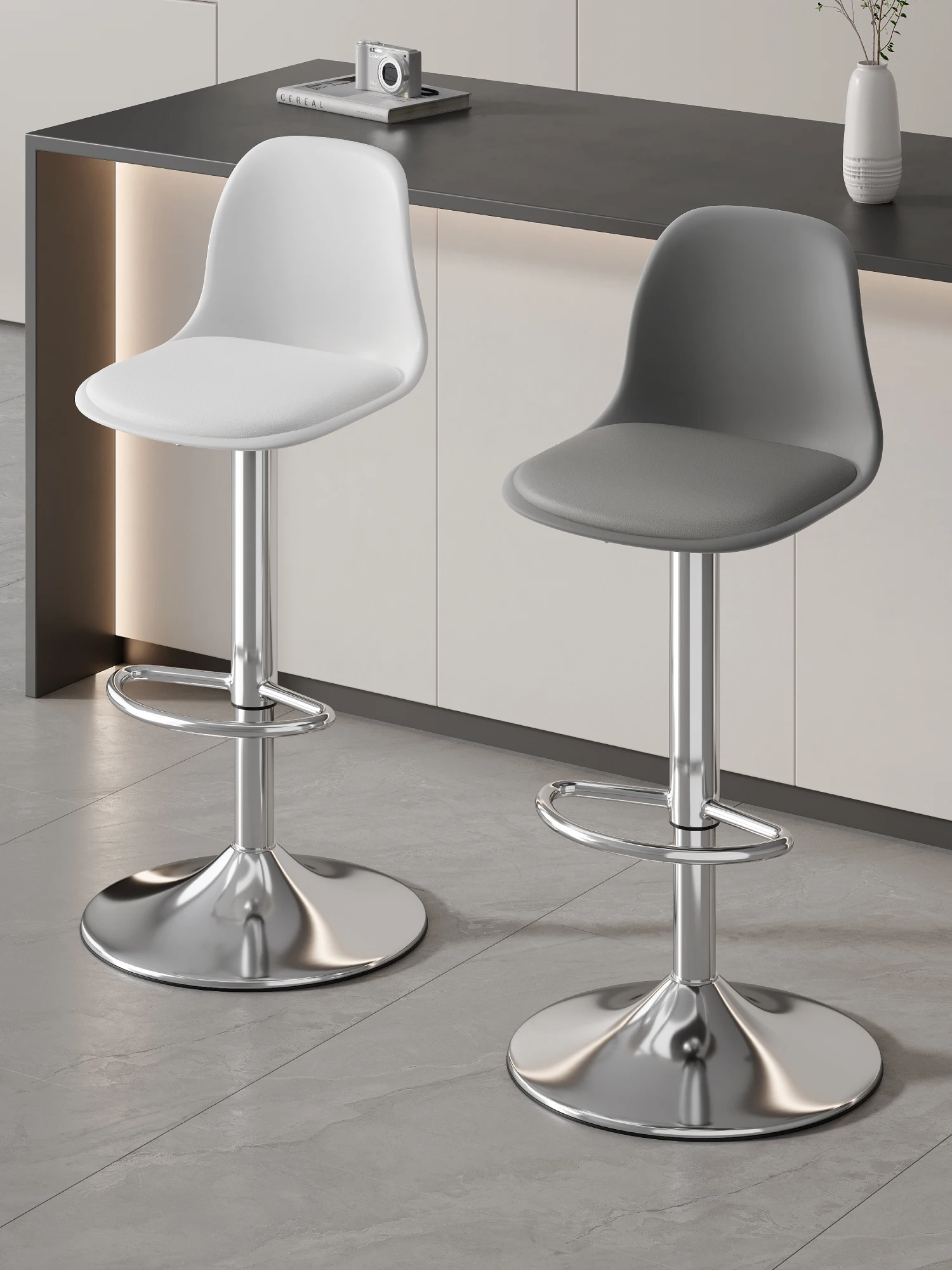 

Lifting high stool household simple modern bar chair cashier commercial back chair