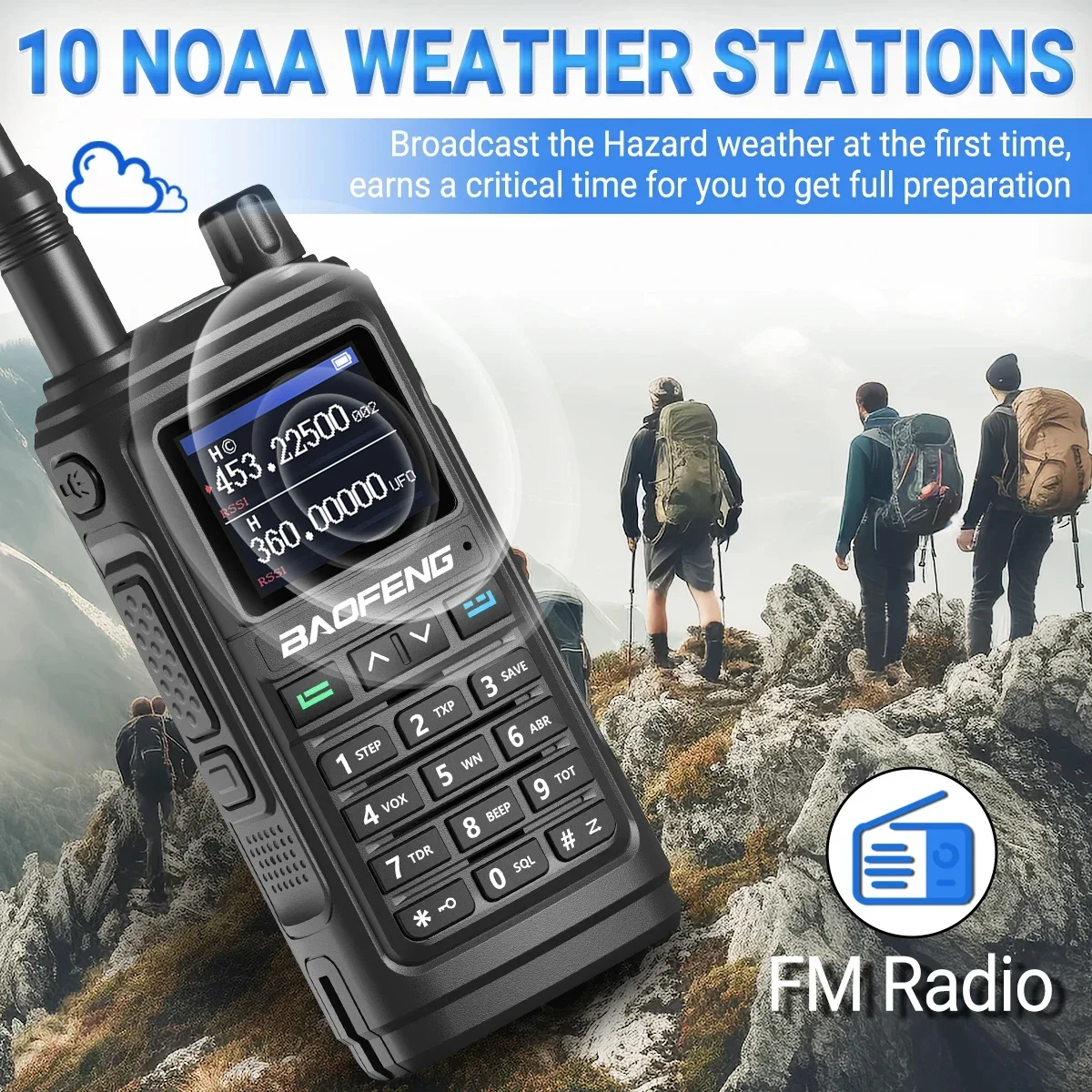 Baofeng UV-17E Airband Walkie-Talkie Drahtlose Kopierfrequenz Langstrecken-Typ-C NOAA AM Tragbares UV-5R Ham-Funkgerät – Detail 25