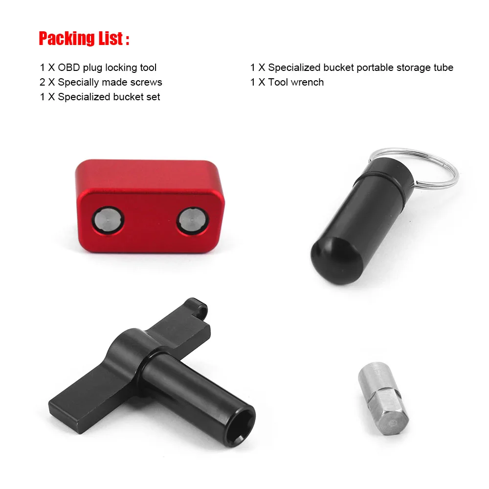 

For All 1996+ Vehicles OBD Port Security Anti-theft Lock Tool Kit W/ OBD 2 Port OBD II OBD2 Block Access To OBD Connector POM