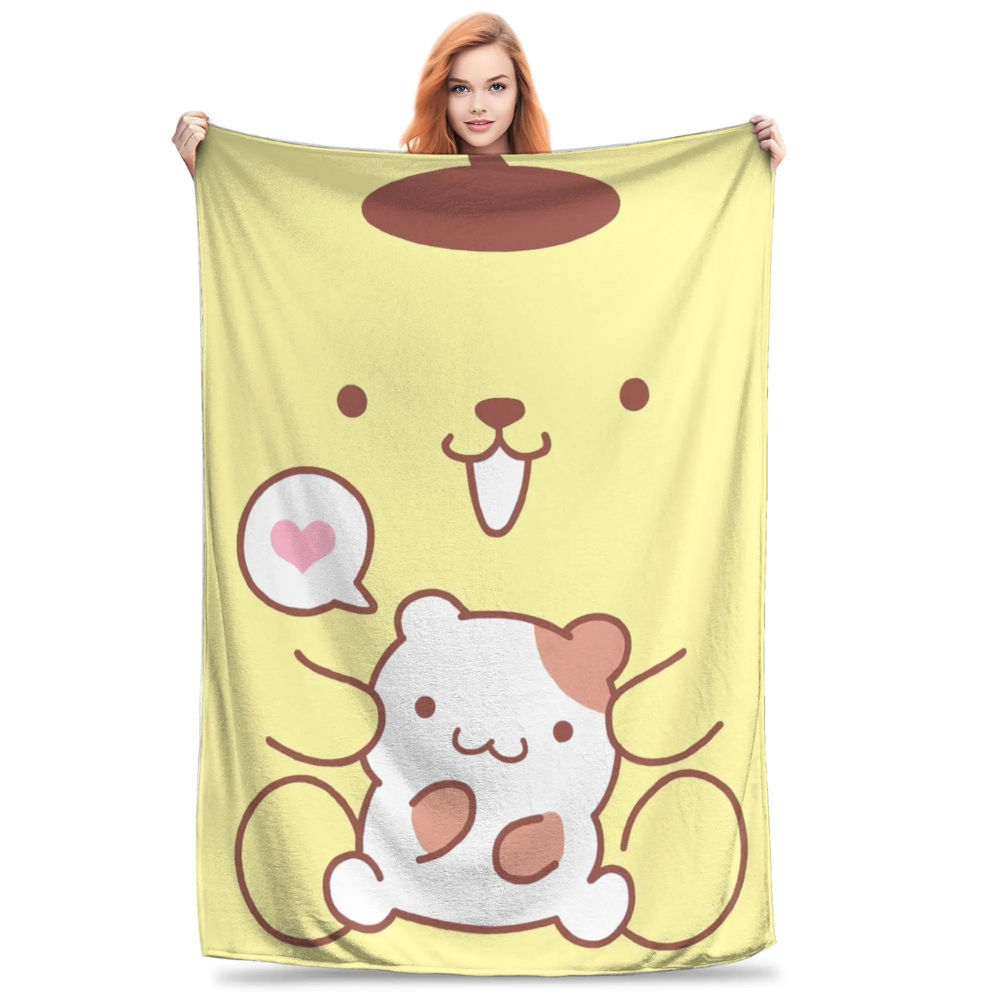Pompompurin Muffin Blanket Multi-size Soft and Lightweight  Throw Blankets for Sofa Couch and Bed