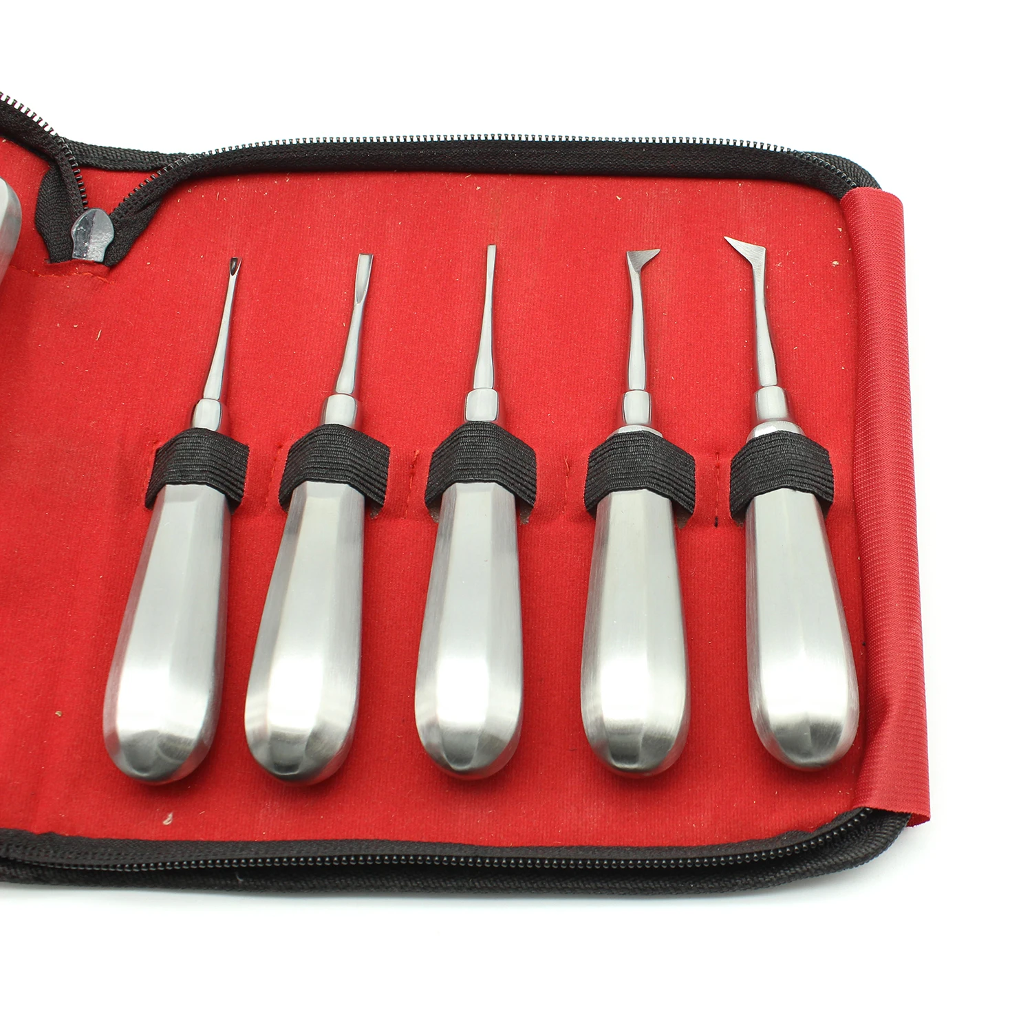 10pcs Dental Elevator Teeth Extraction Tooth Extracting Forceps Stainless Steel Curved Root Lift Elevator Dentist Surgical Tools
