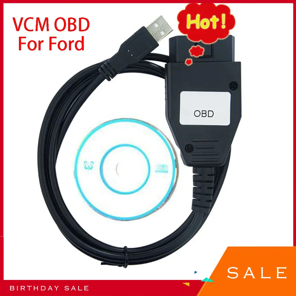 

Vcm OBD Auto Diagnostic Cable For Ford Vcm OBD Focom Scan Tool Auto Diagnostic Cable Car Fault Detection Tool OBD2 Scanner