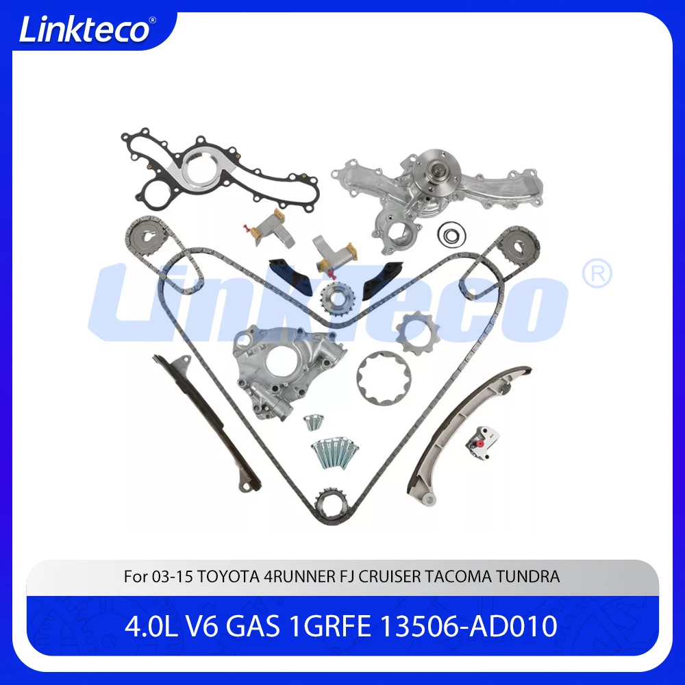 Engine part Timing chain kit Water Pump oil pump Fit 4.0 T L V6 GAS 1GRFE For 03-15 4.0T TOYOTA 4RUNNER FJ CRUISER 13506-AD010