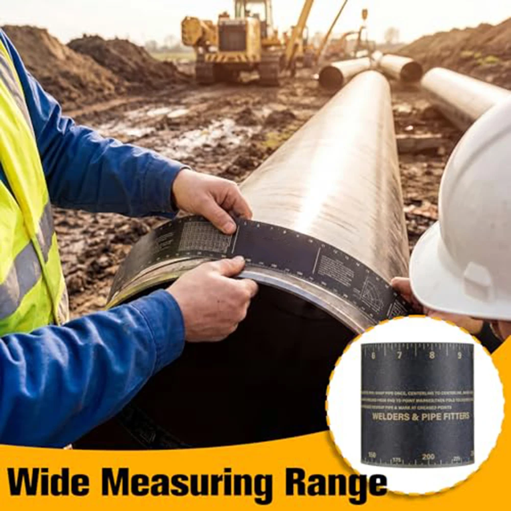 Pipe Measuring Tool Wrap Around Tape 1-6 Inch Diameter Flexible Non-Asbestos Gasket For Piping Marking Fitter Surveying Equipmen
