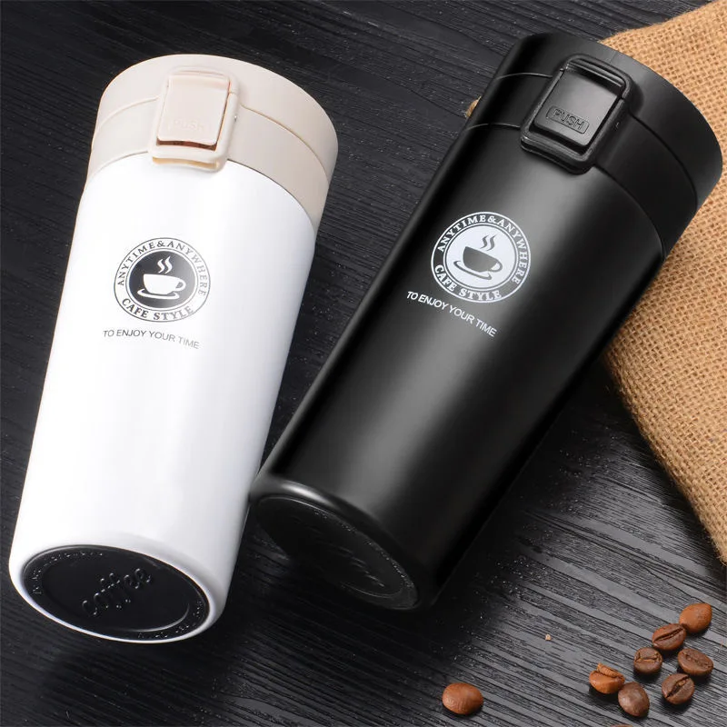 

380ML Coffee Cup Stainless Steel Thermo Bottle Car Thermal Cup Outdoor Sports Vacuum Flask Keeps Cold and Heat Thermal Mug