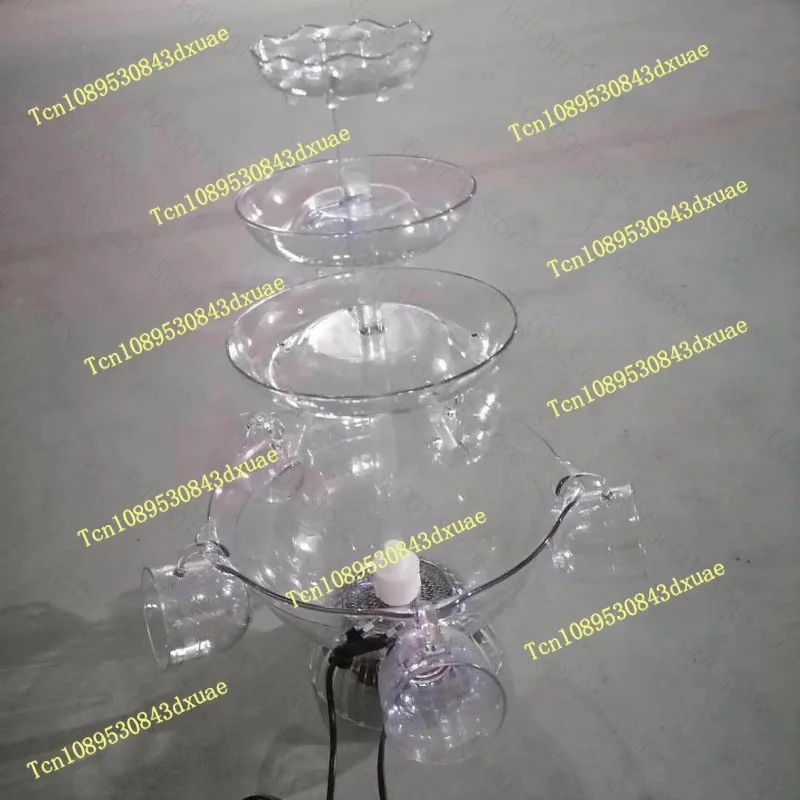 5 glasses of red wine fountain, can be used for reception, party beauty plug