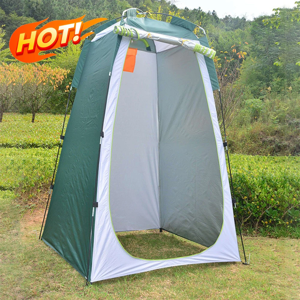 Outdoor Privacy Shower Tent Portable Waterproof Changing Room Shelter UV Protection Camping Hiking Beach Toilet Shower Bathroom