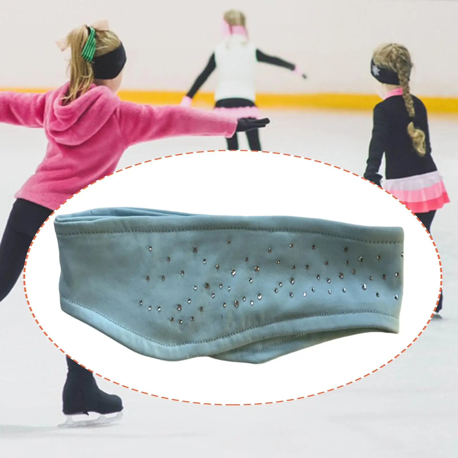 Kids Figure Skating Headband Polyester Athletic Guard Sports Sweatband Exercise Hairband for Winter Outdoor