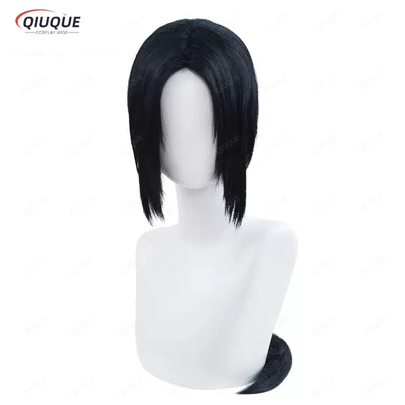 2025 yiyi أنيمي Uchiha Itach شعر مستعار تأثيري طويل مستقيم أسود مقاومة للحرارة الشعر الاصطناعية لعب الأدوار الباروكات + غطاء شعر مستعار
