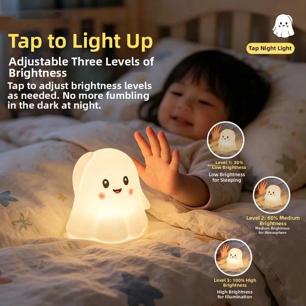 Rechargeable Pumpkin Night Light Dimmable Timer Function Tap Control Nightlight Soft Texture Warm Glow for 5V/1W