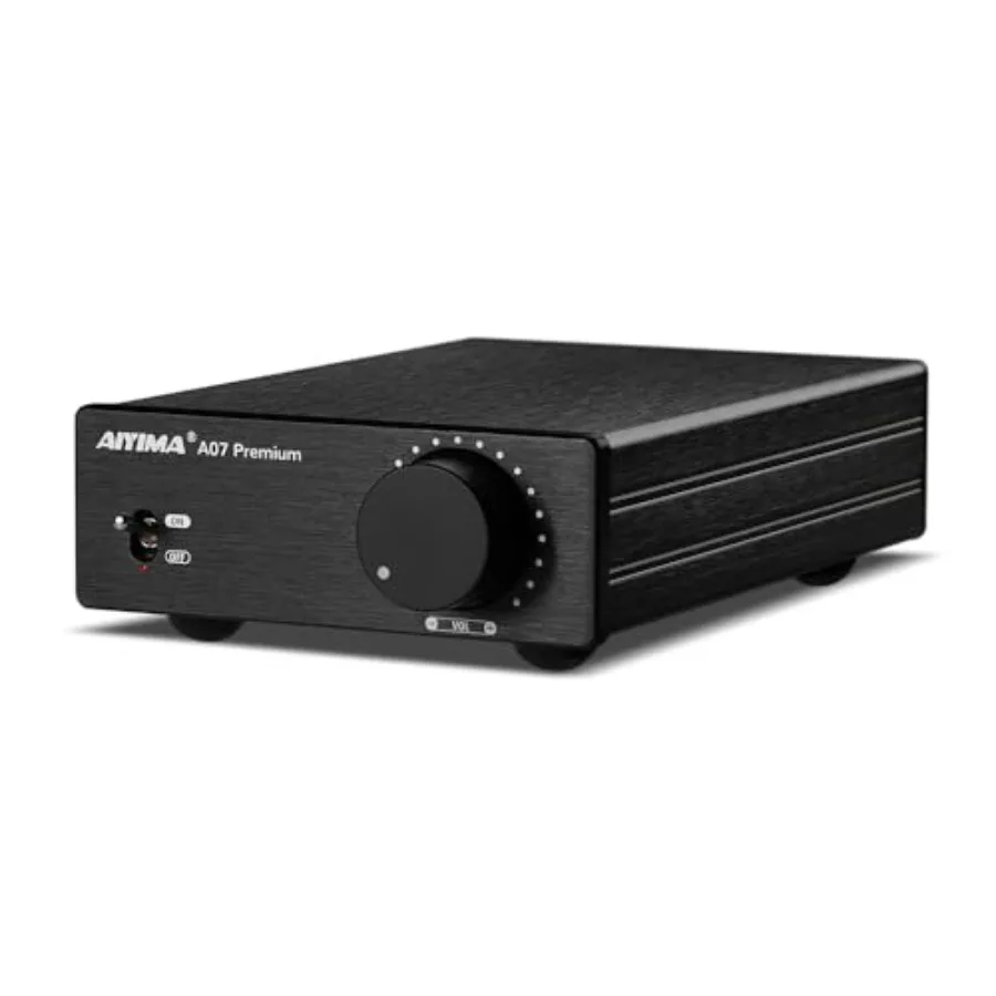 

Desktop audio system amplifier, aluminum alloy, black, 300Wx2 TPA3255 Class D HiFi with pre-out and DC32V 5A power adapter