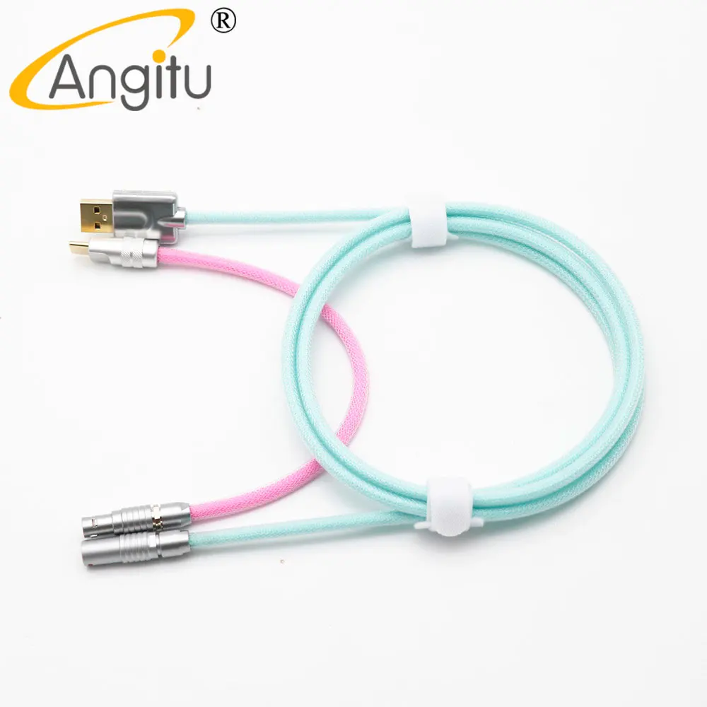 Angitu Customized Mechanical Keyboard TYPE C Cable Aviator USB to Type C/Mini 5pin/Micro Cable With 0B PHG FGG Aviator