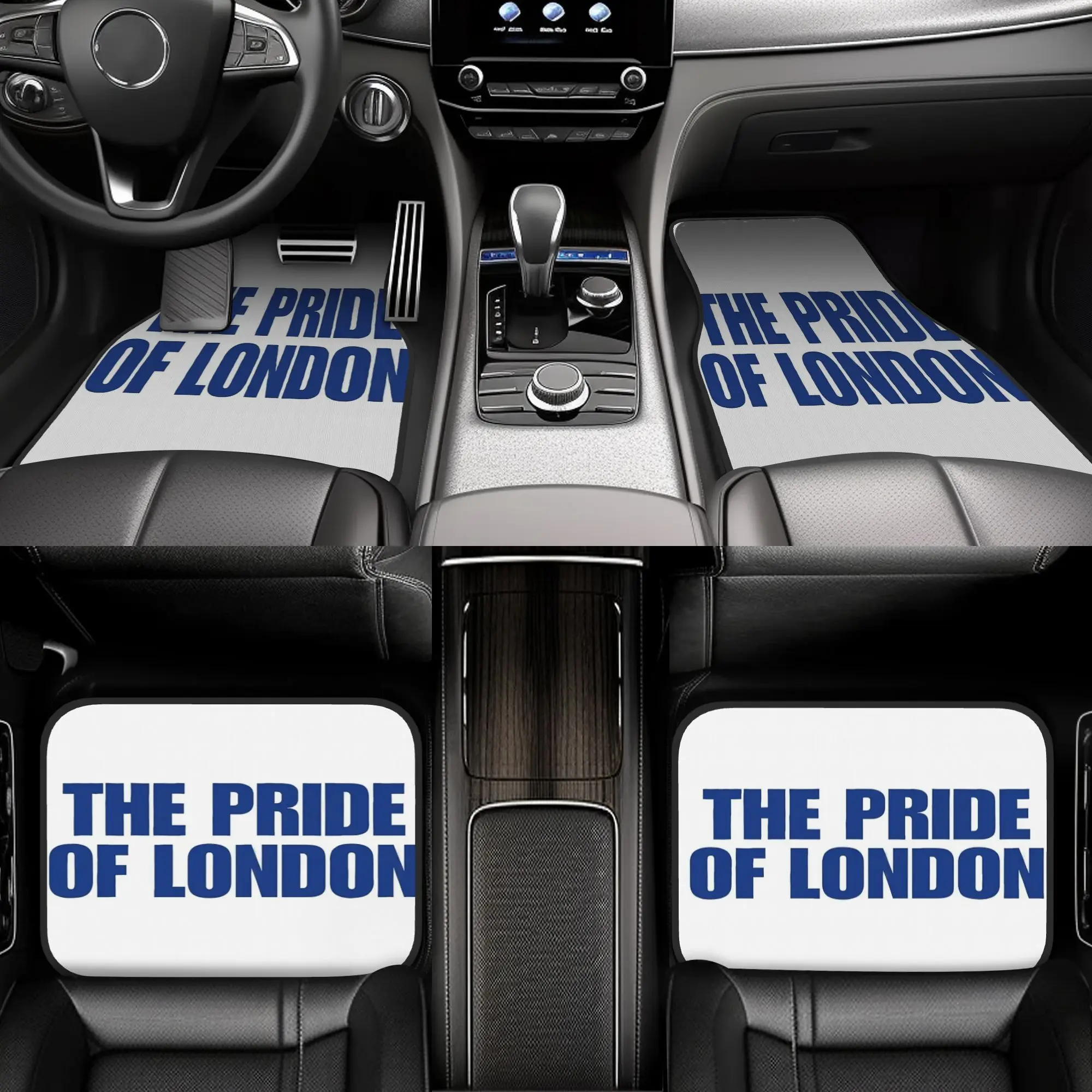 4pcs The Pride Of London Chelsea Car Floor Mats, Durable, Fit For Cars, Ideal Gift, Vehicle Interior Mats, Playful Design, Durab