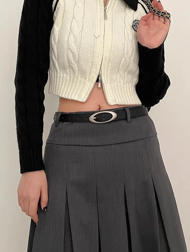 Vintage Gürtel Mond Sterne Punk Crescent Dekoration Paar Y2k Schnalle Metall Gothic Männer Frauen Pu Leder Bund Jeans Hosen Gürtel – Detail 1