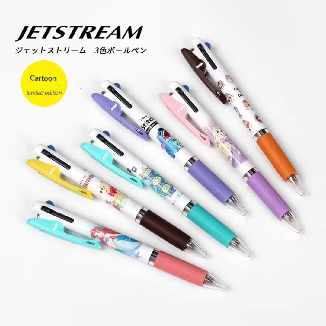 

Uni JETSTREAM Limited Edition Ballpoint Pen Tri-color Multifunctional Push Bar Type 0.5mm Kawaii Stationery School Supplies