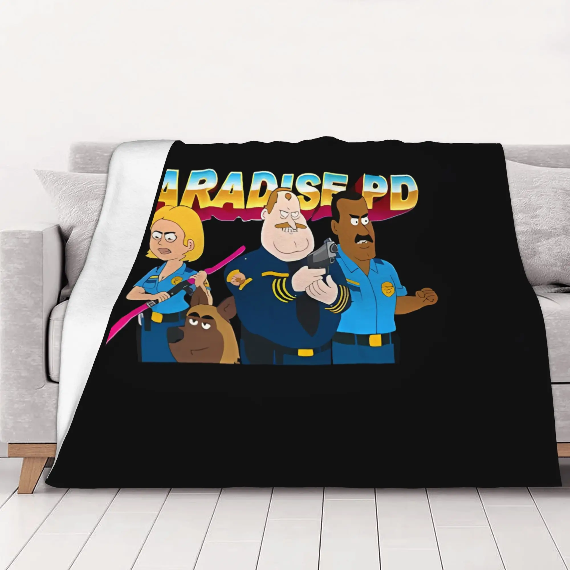 1PC home Cutecore Paradise Pd black graphic BBrickleberry  Blanket Super Cosy Plush Home Living Room Sofa halloween