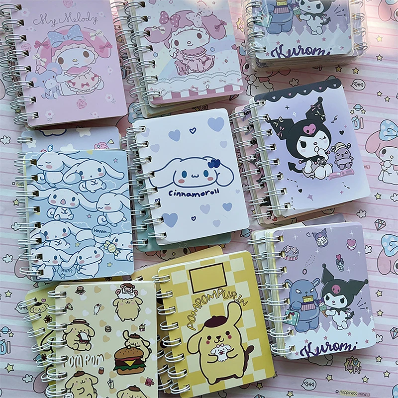 

4Pcs/Set Anime Series Kawaii Cartoon Notebook Portable Student Diary Notebooks Kids Gifts