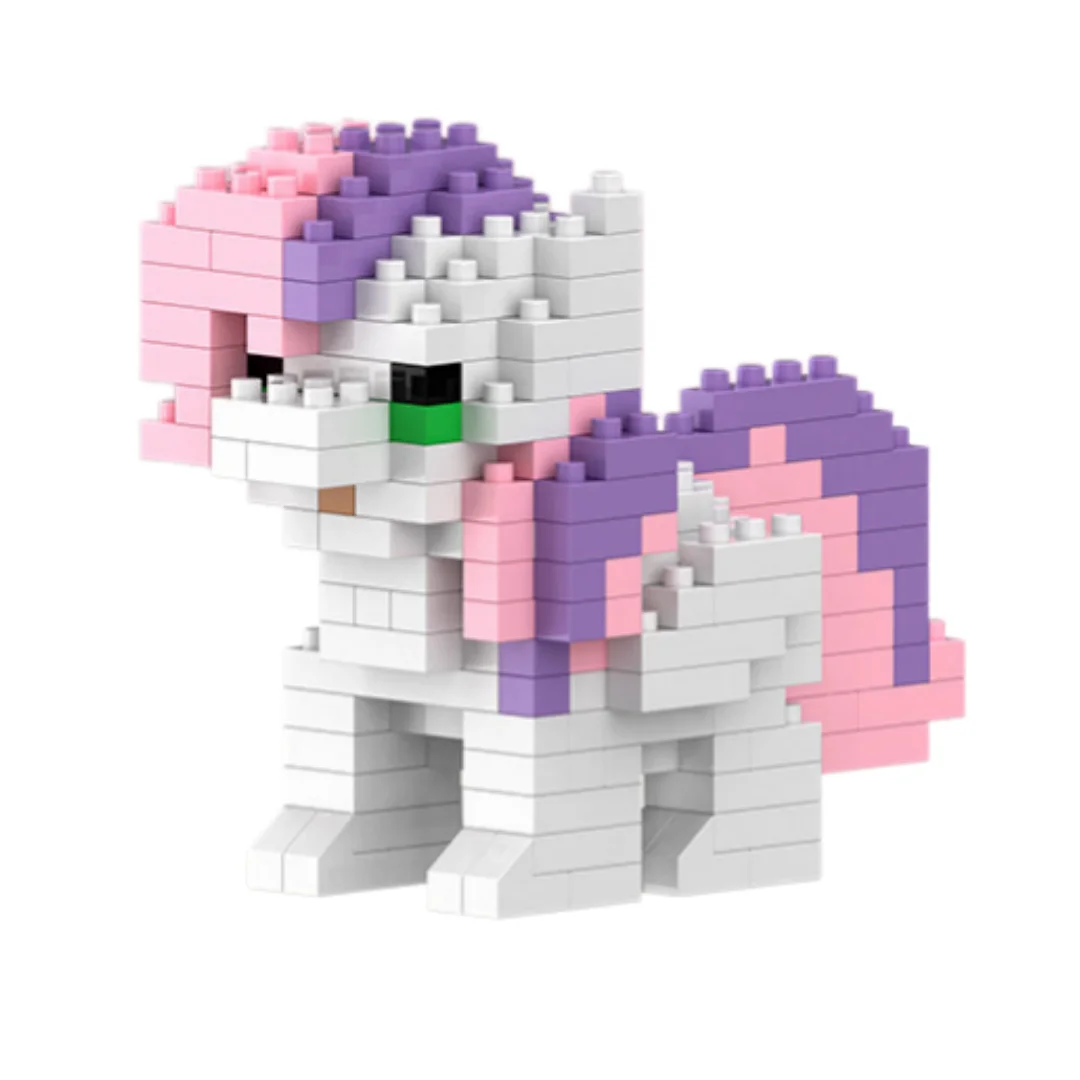 Niedliches Regenbogen-Pony Baustein-Spielzeug Geburtstagsgeschenk Kleine Ornamente – Detail 15