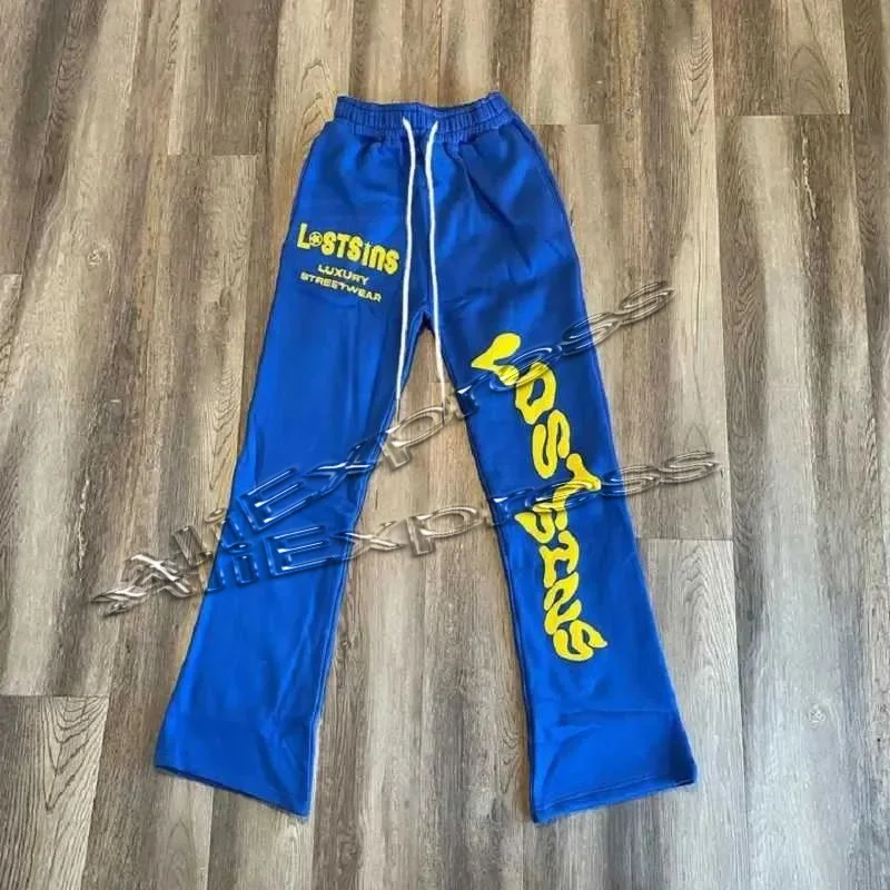 Y2k Flared Pants Hip Hop Men Loose 3D Print Trousers Casual Sweatpants Mid Waist Sporty Female Streetwear Vintage Flared Pants 2