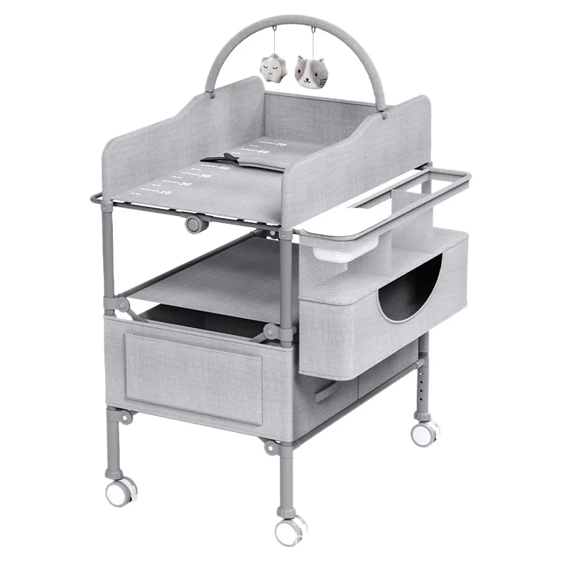 

Children's diaper table Baby care table Multifunctional touch massage Movable bath table Foldable crib