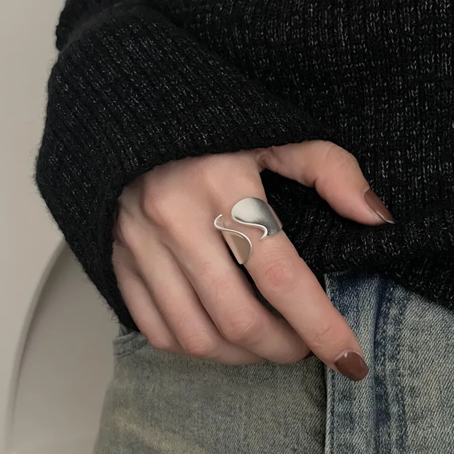 Women's Adjustable Geometric Surfaces Fashion Ring